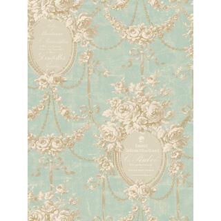 Seabrook Designs HE50002 Heritage Acrylic Coated Floral Wallpaper
